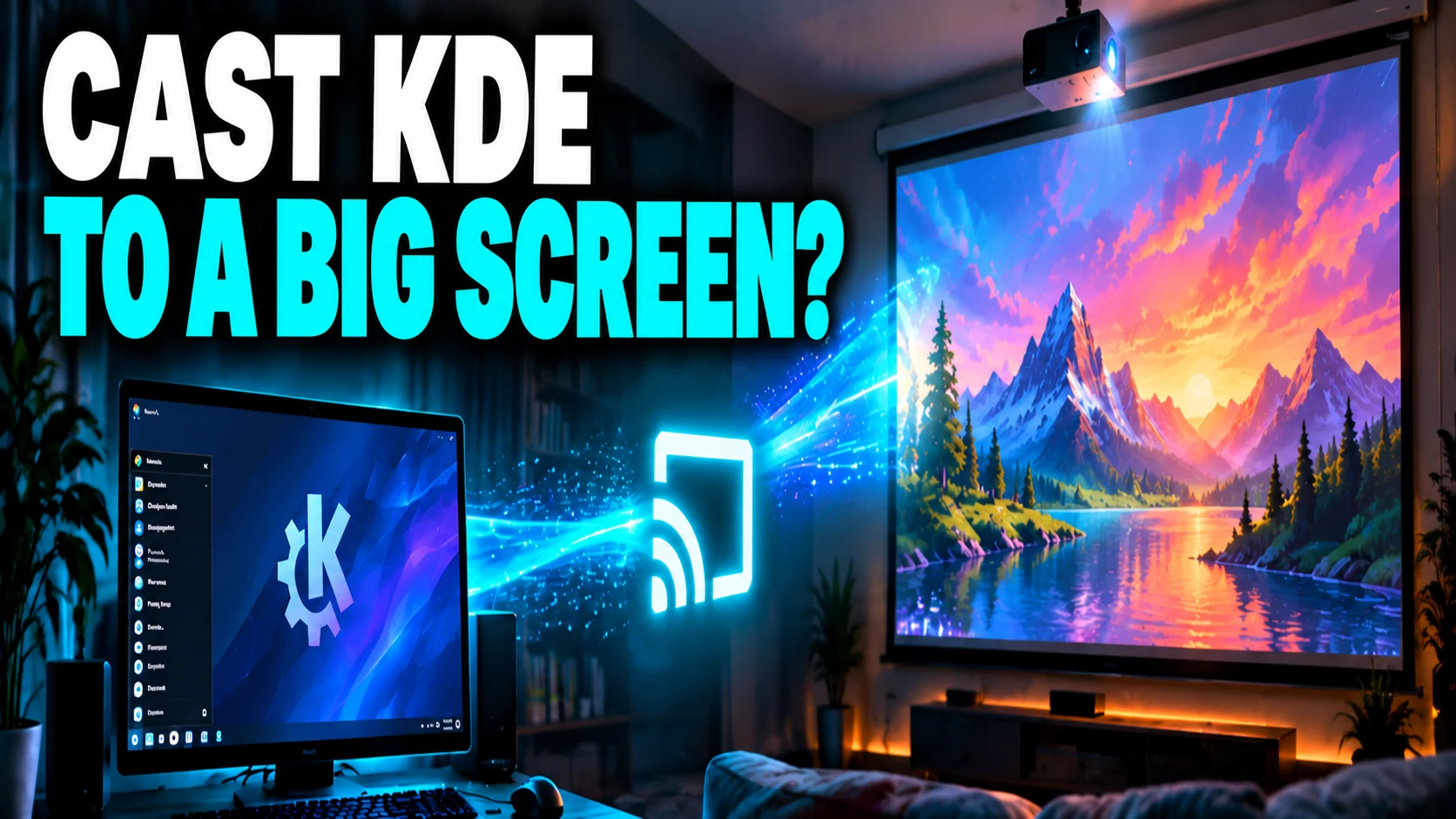 Cast or Stream KDE Plasma to a Big Screen: vier Wege im Vergleich